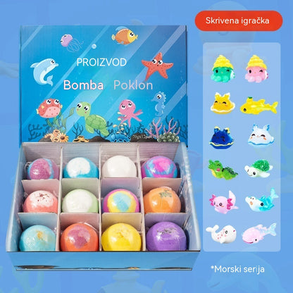 🌟🌟【12 komada za 36 eura】🛁🛁Set od 12 dječjih kuglica s morskom soli za kupanje — ✅Zabavna igračka ✅Nježna formula ✅Njeguje kožu