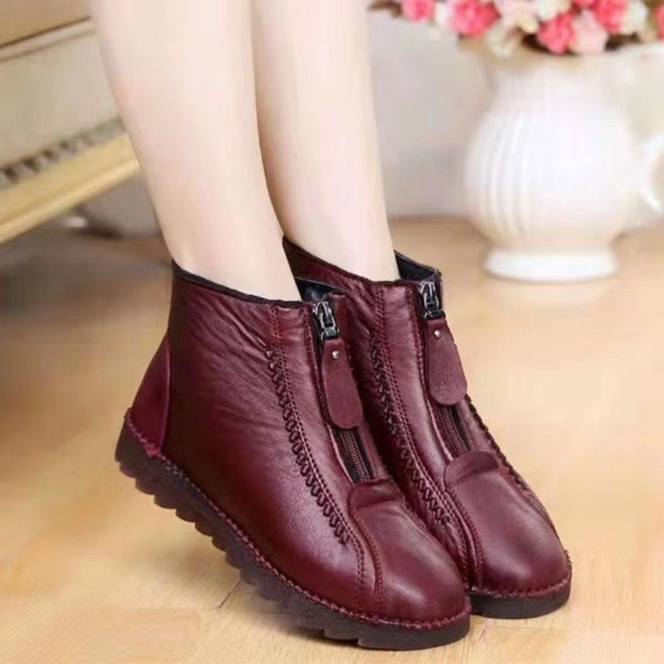 🔥🥾【35-41】Cizme de gleznă din piele naturală antiderapante pentru femei italiene făcute manual-3846440