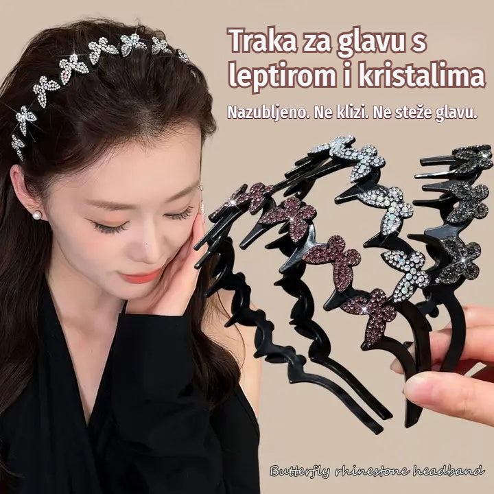 【4 komada】✨ Valovite trake za glavu s neklizajućim češljem – čvrsto držanje, udobnost i prirodan stil 💁‍♀️