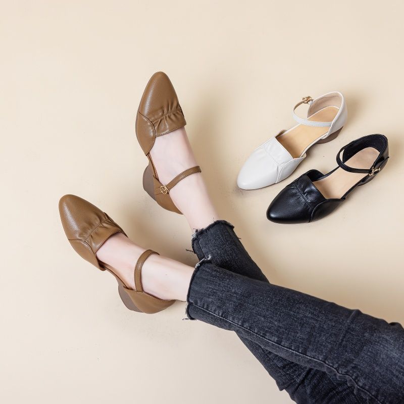 ✨💕【Novo - Ograničeno vrijeme 50% popusta】👠👠【Veličine 35-40】Udobne i elegantne ženske cipele s niskom petom - dizajn sa špicastim vrhom, mekani potplat na platformi
