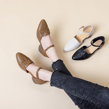 ✨💕【Novo - Ograničeno vrijeme 50% popusta】👠👠【Veličine 35-40】Udobne i elegantne ženske cipele s niskom petom - dizajn sa špicastim vrhom, mekani potplat na platformi