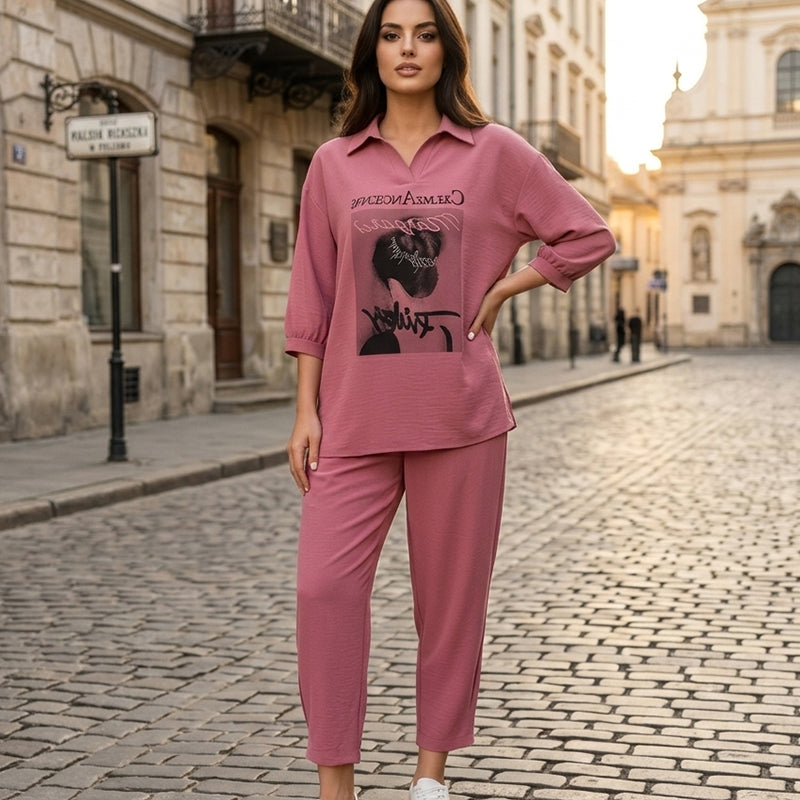 🔥🔥【Novi dolazak, vremenski ograničena ponuda】👚👚【M-3XL】Moderan ženski dvodijelni set, ležeran i moderan dizajn—✅Plaćanje pouzećem