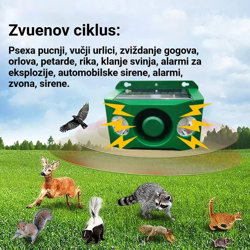 Solarni svjetlosni alarm za odbijanje divljih životinja