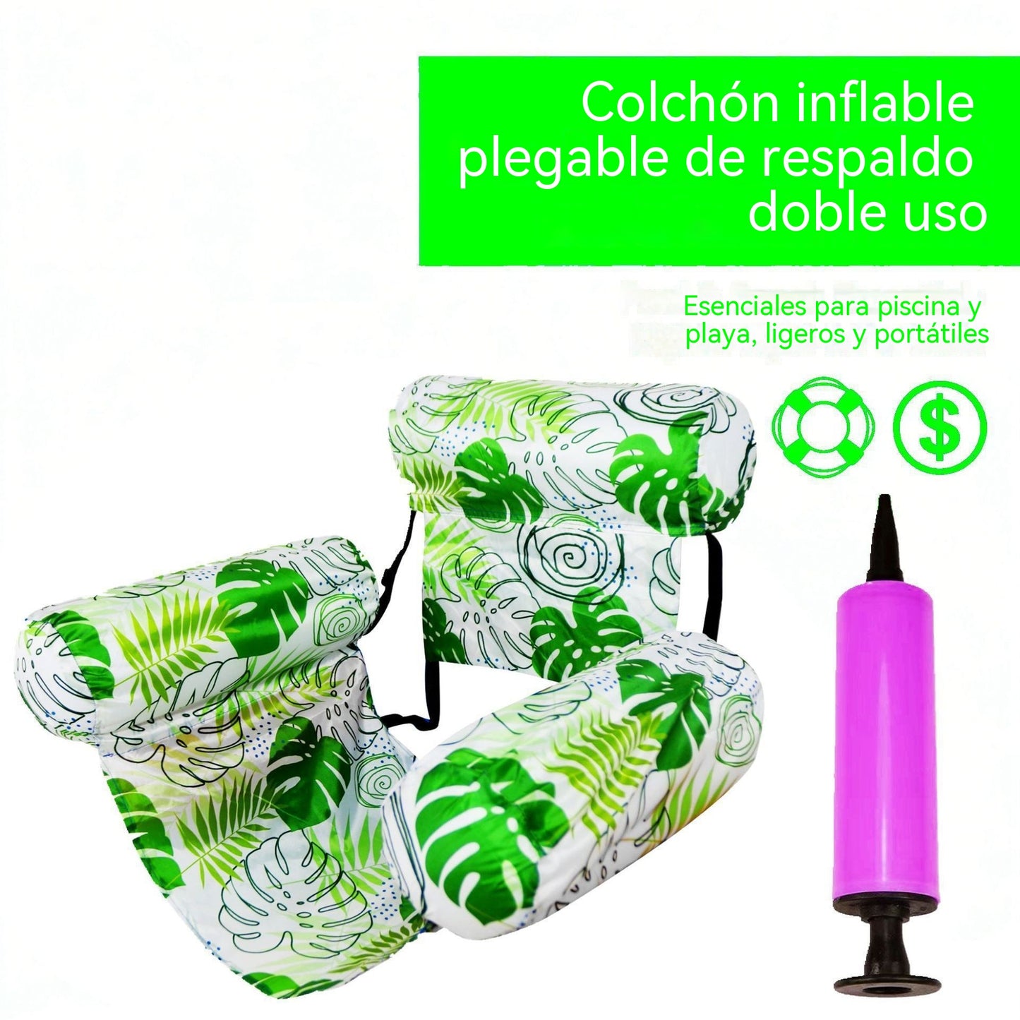 💦📢Plutajuća napuhavajuća sofa za plivanje s naslonom i sklopivim dizajnom