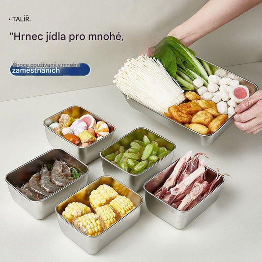 😍【🔥Set de 5 piese】Cutii din inox pentru alimente – Capac special pentru congelare, pentru păstrarea prospețimii-3855163