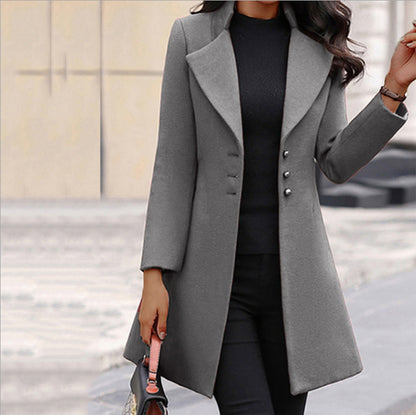 🔥【S-3XL】Noua haina de iarna de dama stil coreean slim de lungime medie