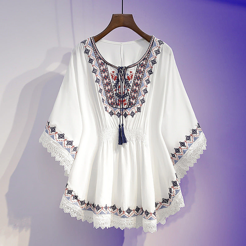【M~4XL】👚💖Nova bluza/top od šifona za žene većih veličina, široki kroj, koji skriva trbuh i smanjuje struk