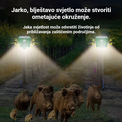 Solarni svjetlosni alarm za odbijanje divljih životinja