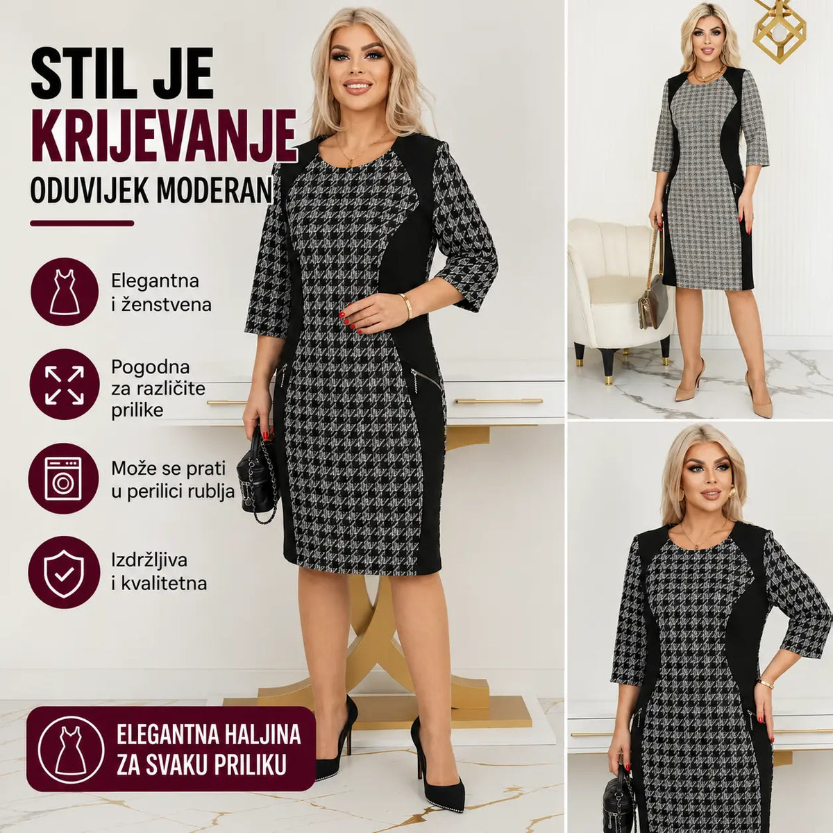 💜💚【S-5XL】Visokokvalitetna moderna haljina