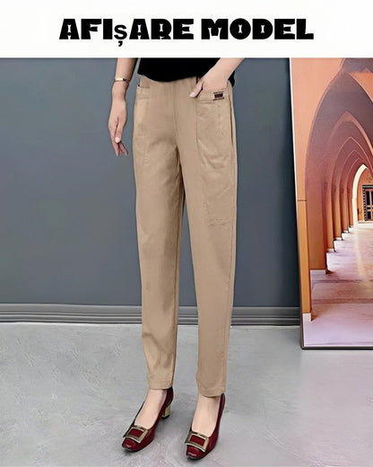 💞【M-6XL】2025 de noi pantaloni casual de damă elastic cu talie înaltă-3863714