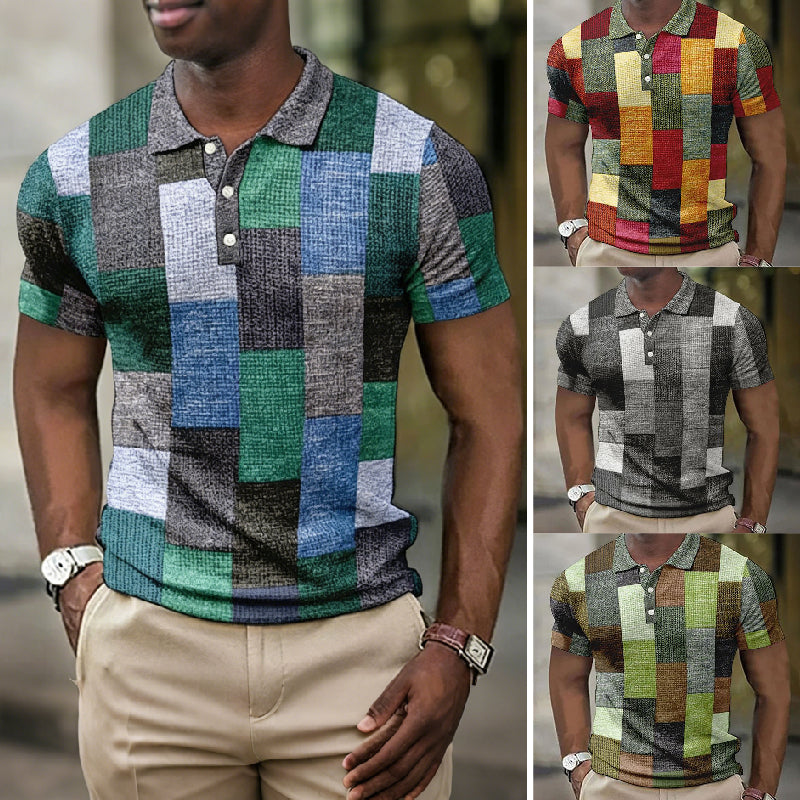 💥👕Izravna pošta tvornice【S-5XL】Muška ležerna POLO majica s geometrijskim uzorkom iz 2026.
