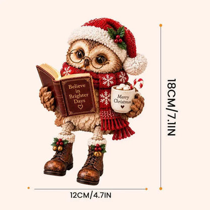 🦉Ukrasna sova – ljubiteljica knjiga (za policu)