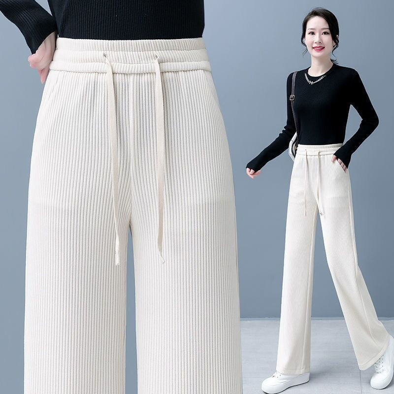 🔥【Reducere pe timp limitat】🔥Pantaloni casual noi din catifea, cu picioare largi, foarte confortabili de purtat.-3860883