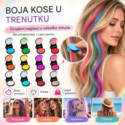 🌈🪮Kompaktna boja za kosu u prahu s 12 nijansi za brzo bojenje