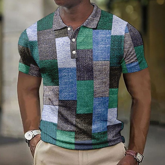 💥👕Izravna pošta tvornice【S-5XL】Muška ležerna POLO majica s geometrijskim uzorkom iz 2026.