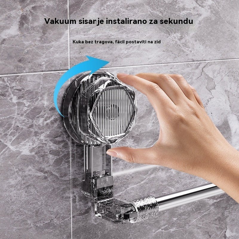 🚿✨【Plaćanje pouzećem】💥Rotirajući držač za ručnike s vakuumskom čašicom, bez potrebe za bušenjem.