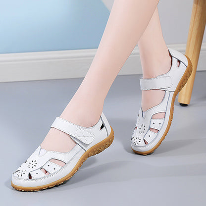 💥💥【Novi artikli s 50% popusta】👡👡【Veličine 36-42】Ženske ljetne elegantne udobne ravne prozračne sandale —✅Plaćanje pouzećem