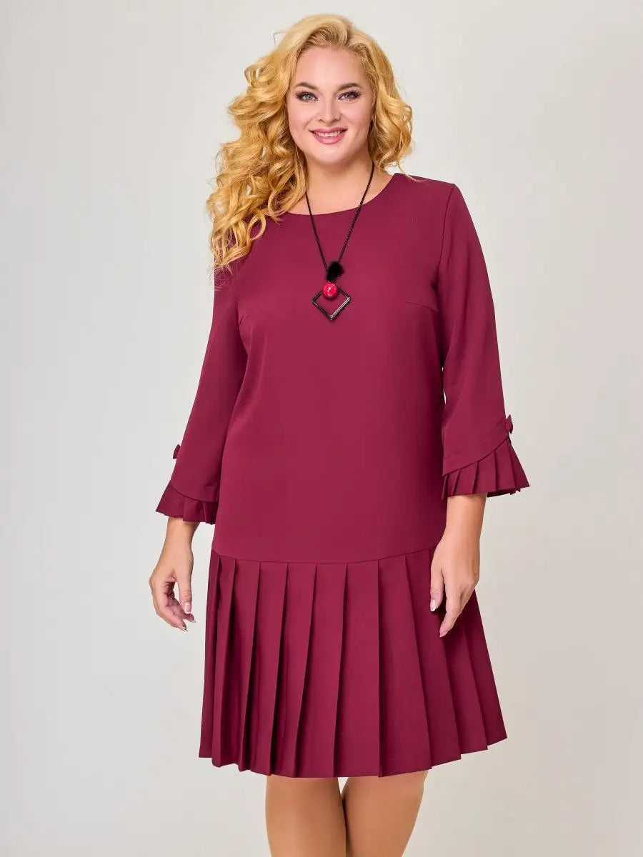 【S-5XL】👗 Iarna 2024, noua moda rochie eleganta retro plisata de inalta calitate--3861763