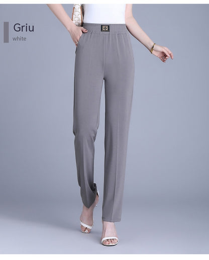 【XL-6XL】👖 Ljetne hlače visokog struka, ravnog kroja izrađene od ledenjačke svile.