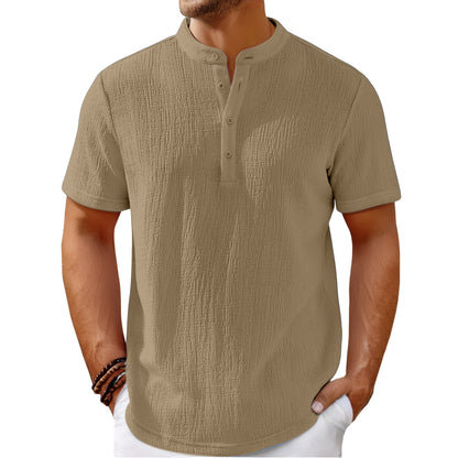 ✨50% popusta 【S-4XL】 Muške majice kratkih rukava, vrhunska tkanina, dizajn Henley ovratnika, udobne i elegantne, prikladne za svakodnevno nošenje.
