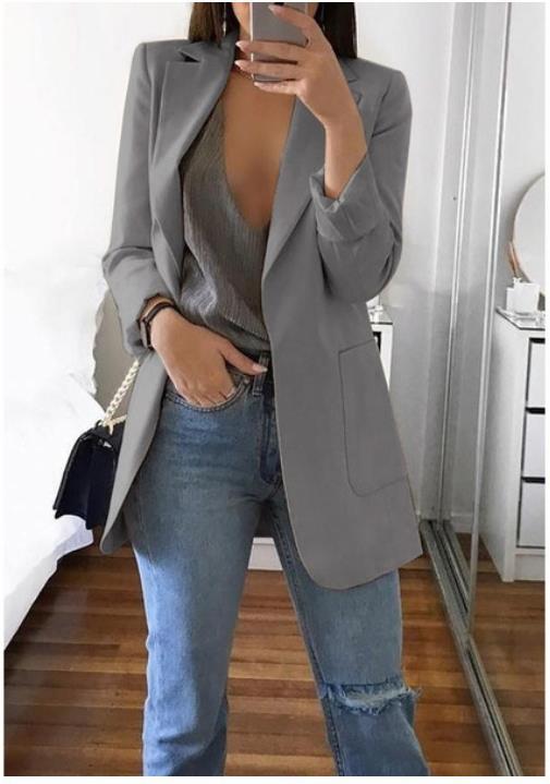 ✨👸Doamnelor toamnă și iarnă la modă cu rever cardigan subțire blazer temperament