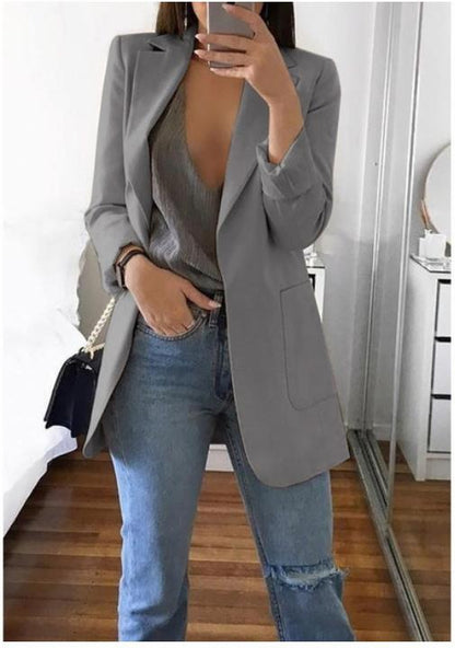 ✨👸Doamnelor toamnă și iarnă la modă cu rever cardigan subțire blazer temperament