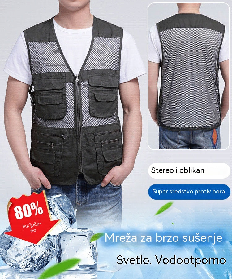 🔥Ležeran funkcionalni prsluk s više džepova【XL-4XL】