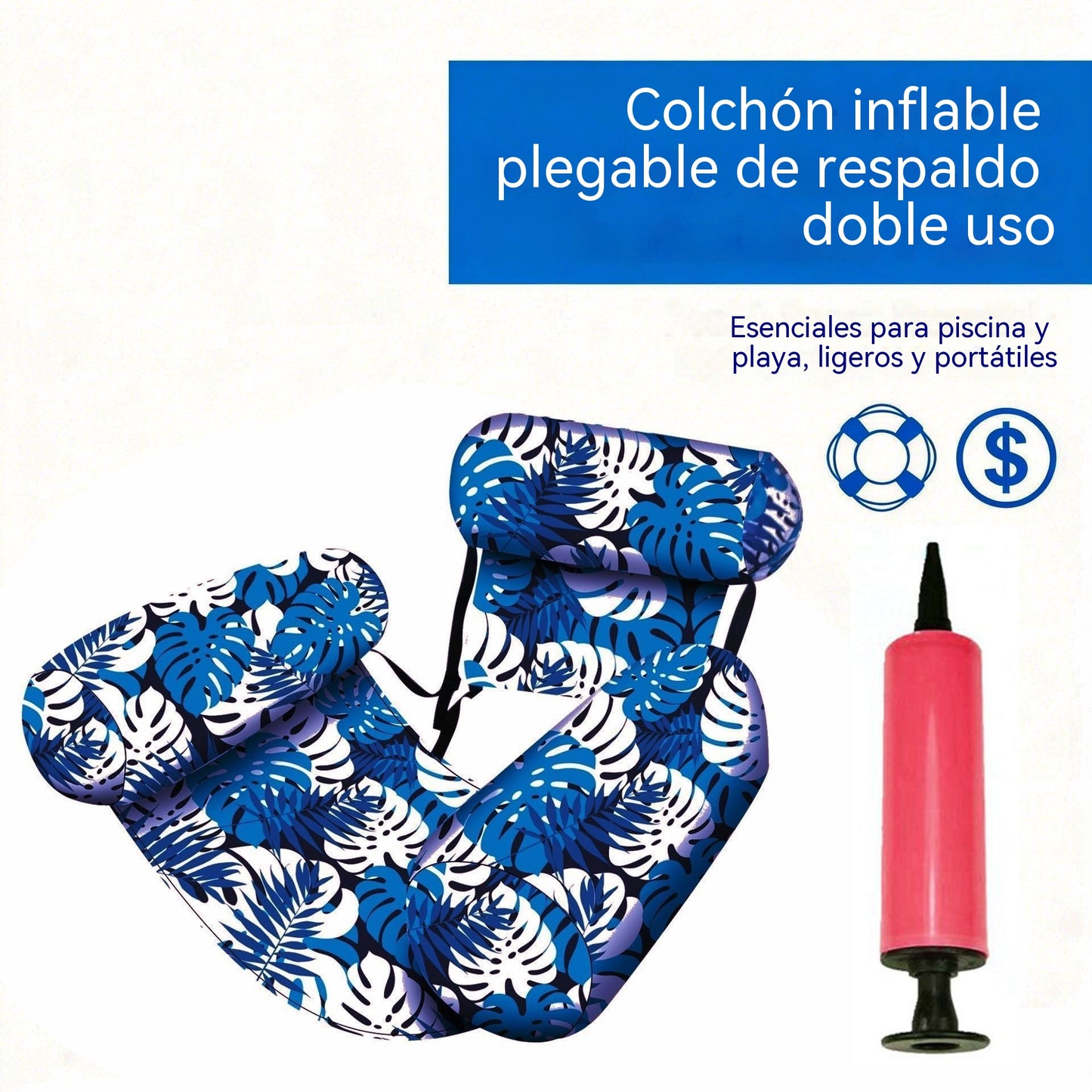 💦📢Plutajuća napuhavajuća sofa za plivanje s naslonom i sklopivim dizajnom
