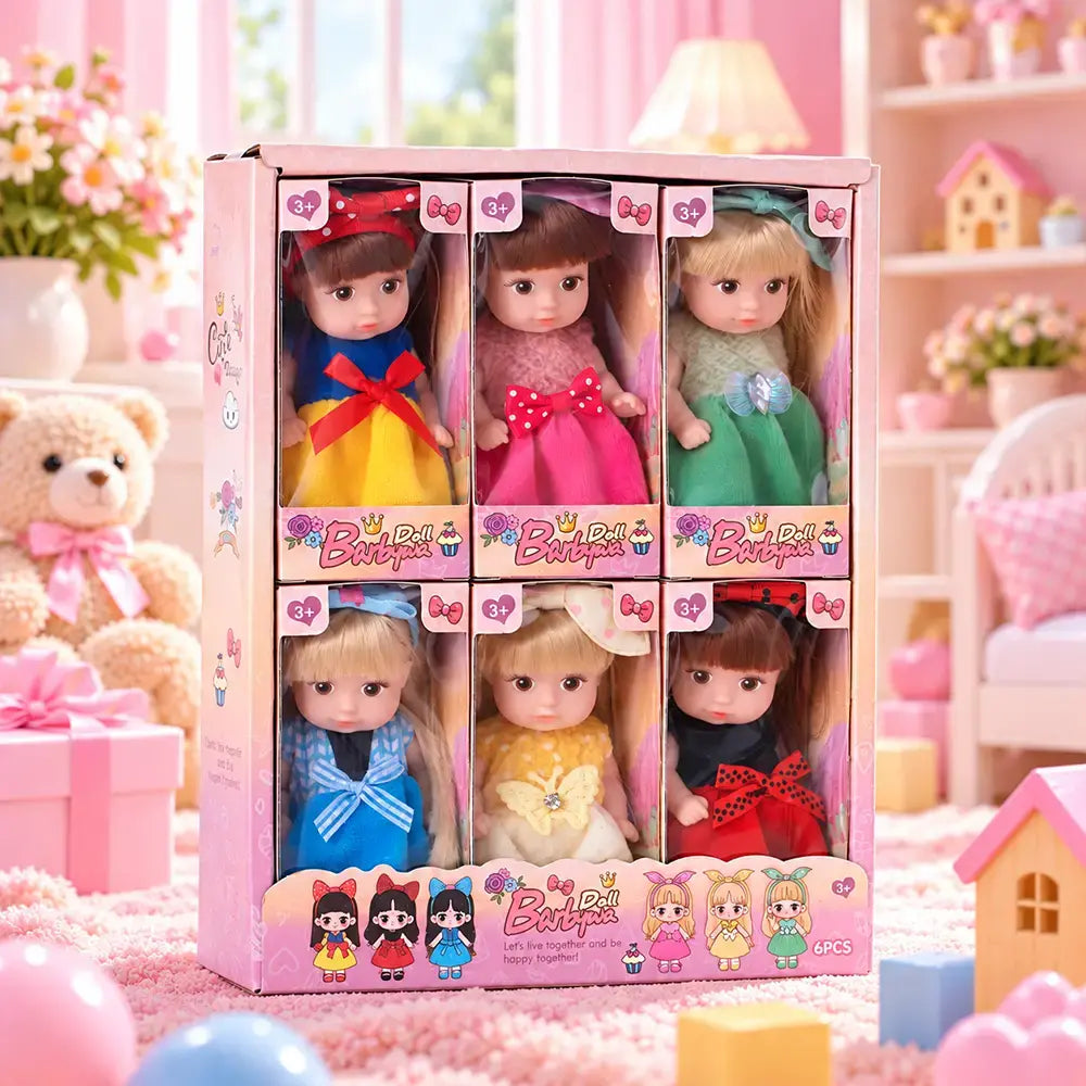 👸 Set mini lutaka za djevojčice · Dizajn duge kose, zglobni zglobovi · Uključuje serije za princeze i ležerne lutke · Prekrasan poklon!
