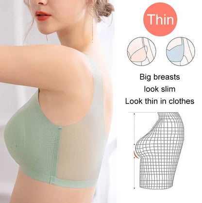 🏆【Promocija—set od 3 dijela 50% popusta】【40-120 kg】🎀2026 Bešavni grudnjak od ledene svile, podizanje i oblikovanje, protiv opuštanja i skupljanja