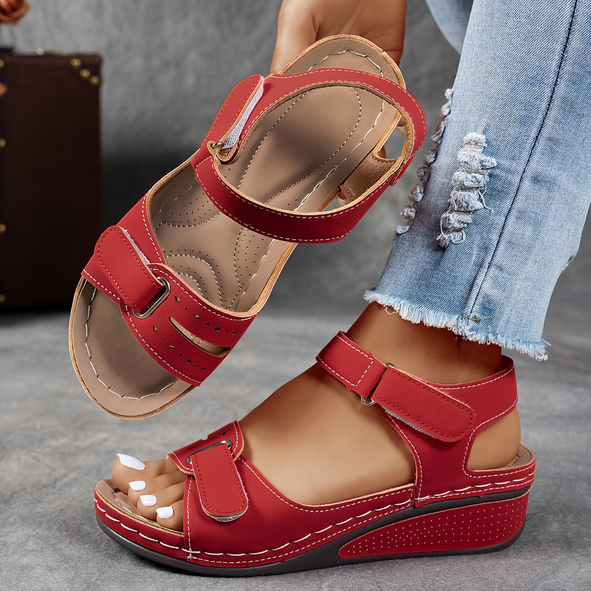 😍【36~43】👡Sandale confortabile cu platformă pentru femei