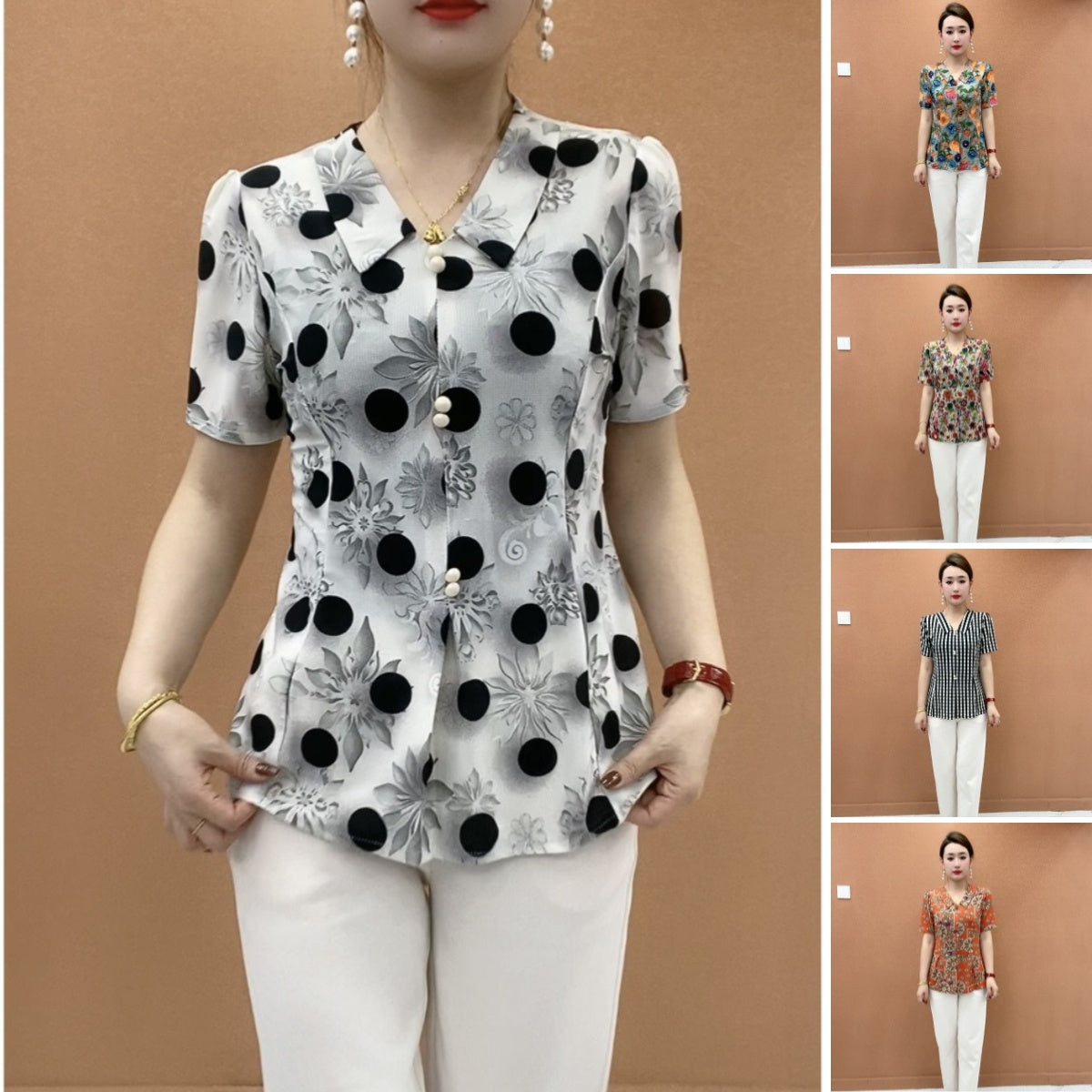 【🎁Promocja ograniczona czasowo】【45-83kg】Tricou cu mânecă scurtă cu rever la modă de vară nouă, moale și rece-3985749