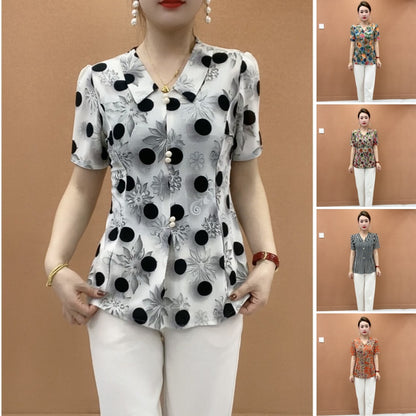 【🎁Promocja ograniczona czasowo】【45-83kg】Tricou cu mânecă scurtă cu rever la modă de vară nouă, moale și rece-3985749