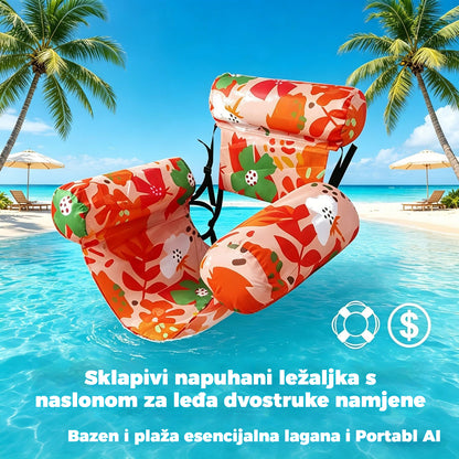 💦📢Plutajuća napuhavajuća sofa za plivanje s naslonom i sklopivim dizajnom