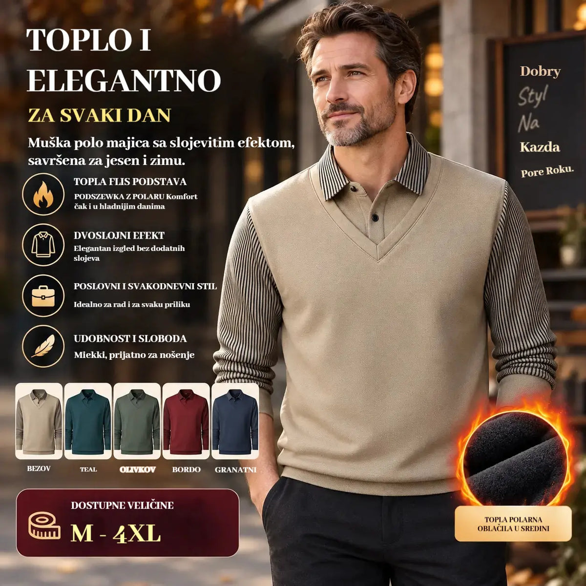 👔【M-4XL】Muški dvodijelni set džempera, izrađen od imitacije šenil tkanine, zadebljan za dodatnu toplinu.