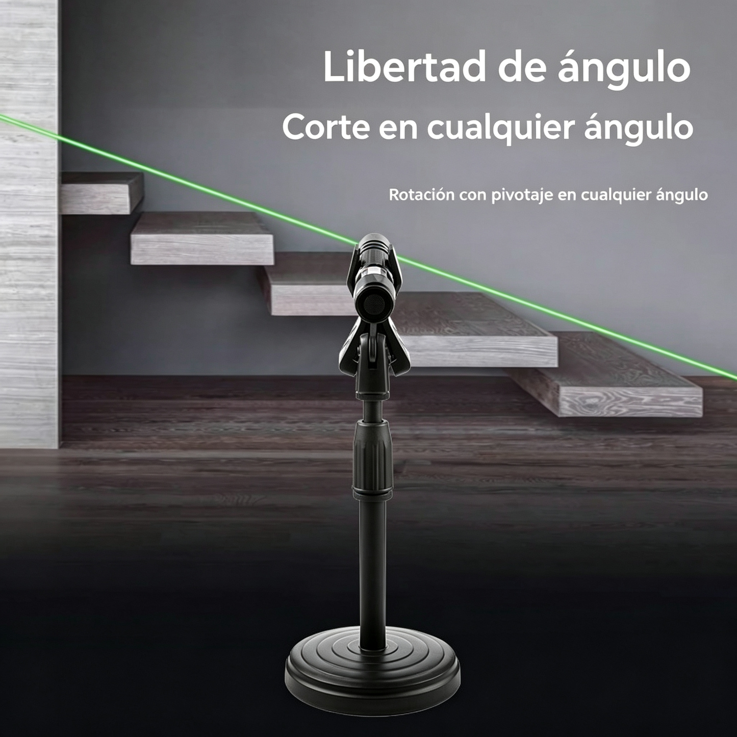 Puntero láser mecánico verde para posicionamiento y marcado de ángulos rectos, nivel láser de cruz