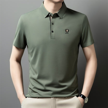 【Novi dolazak, vremenski ograničen popust】【M-4XL】👔👔Ljeto 2026. Nova polo majica kratkih rukava s ovratnikom od ledene svile