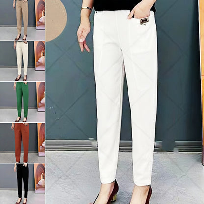💞【M-6XL】2025 de noi pantaloni casual de damă elastic cu talie înaltă-3863714