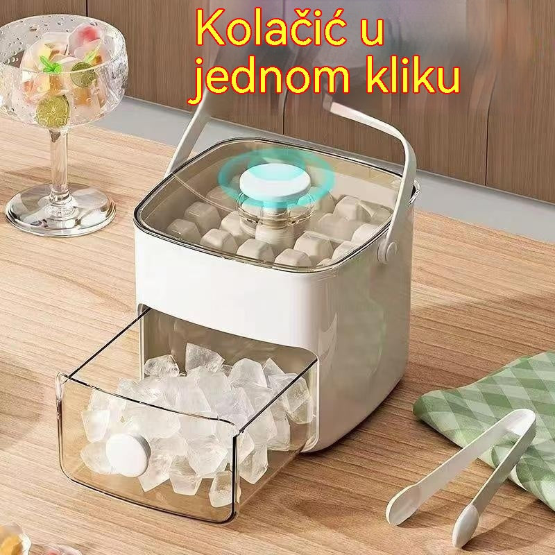💞Prodaja premašila 50.000! 💥🥤🧊 50% popusta! Ledomat s funkcijom pohrane leda: proizvodi 48 kockica leda odjednom, poklopac otporan na curenje 🏖️✅