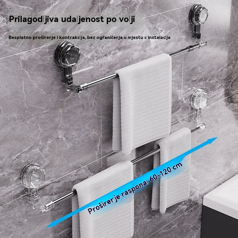 🚿✨【Plaćanje pouzećem】💥Rotirajući držač za ručnike s vakuumskom čašicom, bez potrebe za bušenjem.