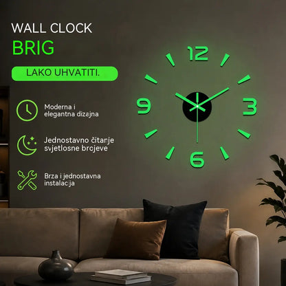 🕑✨Reloj de pared acrílico luminoso 3D sin necesidad de taladrar (requiere montaje)