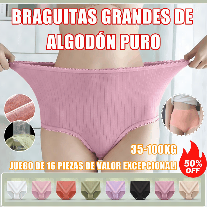 😍(8 piezas por 29 euros) 💖Último día con 50 % de descuento: bragas antibacterianas impermeables de cintura alta