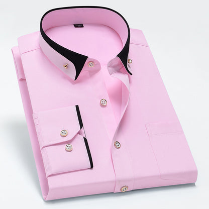 【S-4XL】2025 Noua cămașă respirabilă de afaceri pentru bărbați de moda casual-3859747