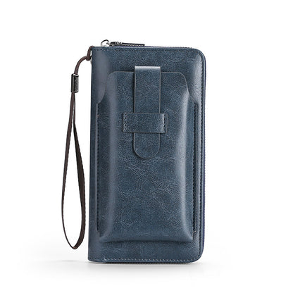 💼【Reducere pe timp limitat】 Portofel multifuncțional pentru bărbați, realizat manual din piele naturală, în stil nou-3876489