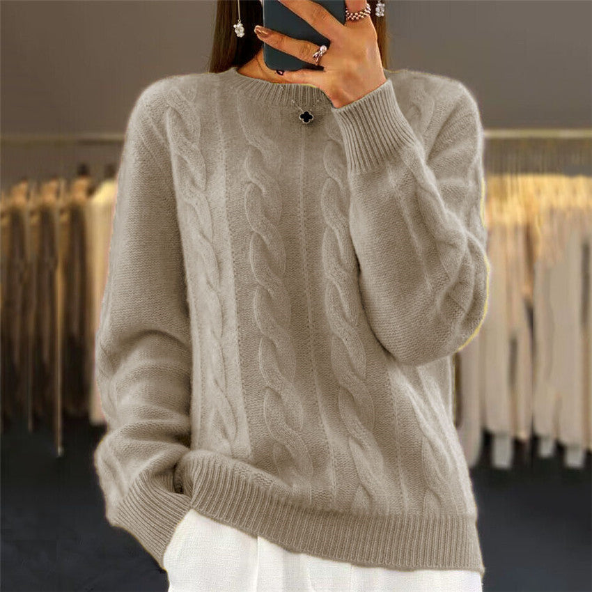 🔥⛄【S-XL】Toamna și iarna 2024, nou pulover de înaltă calitate pentru femei, la modă, de culoare uni -3842016