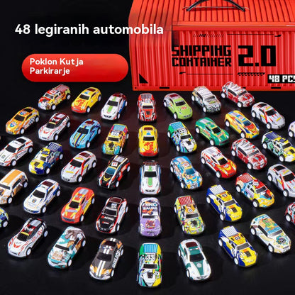 🎅Vruća prodaja – Plaćanje pouzećem🎁 48 mini automobila sa sklopivim ruksacima i ugrađenim garažama