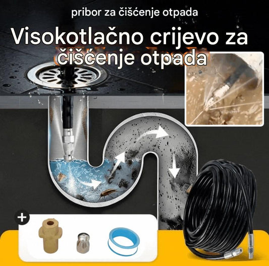 🔗Alat za čišćenje smeća za spajanje na autopraonicu 🚰Čistač smeća za kupaonicu/kuhinju 🧹Visokotlačni mlaz vode za brzo otpuštanje, otporan na visoki tlak i ne propušta 💧Neophodan u svakom domu