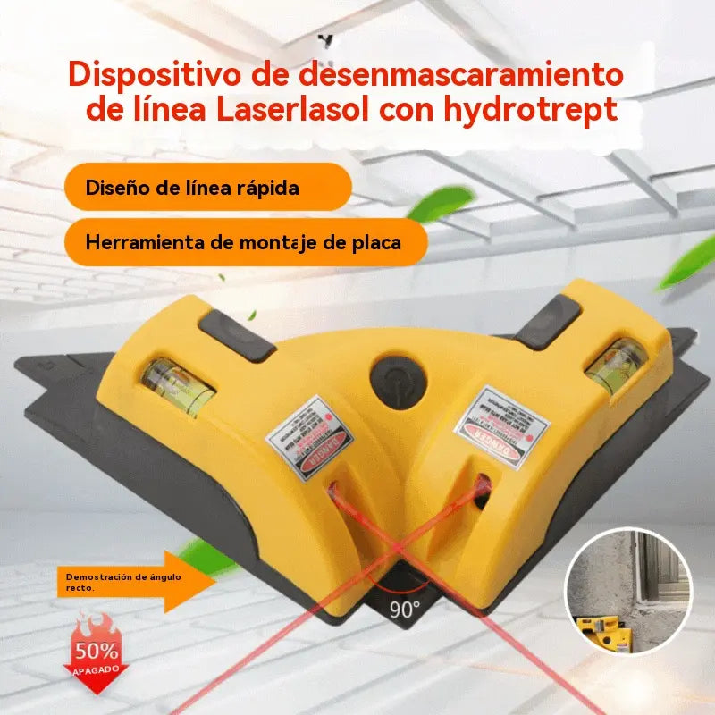 🧰🔥Compra uno y llévate otro gratis🔥Nivel láser de 90 grados, herramienta para colocación de baldosas en ángulo recto, nivel infrarrojo de alta precisión