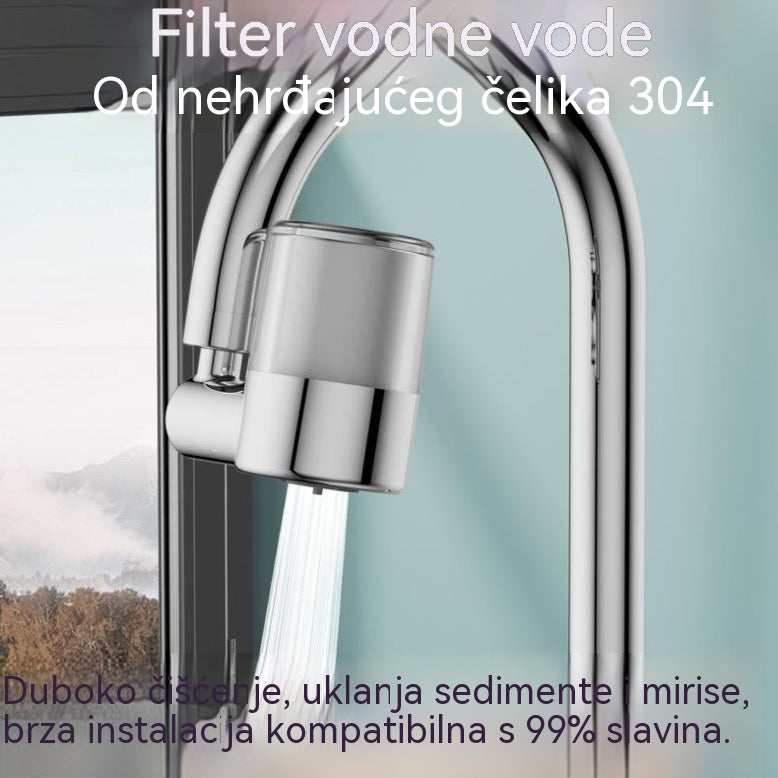 💧【Kupite 1, dobijte 1 gratis】✨ Filter za vodu za slavinu od nehrđajućeg čelika 304 | Dubinsko pročišćavanje, uklanja sediment i mirise, brza ugradnja, kompatibilan s 99% slavina 🚰