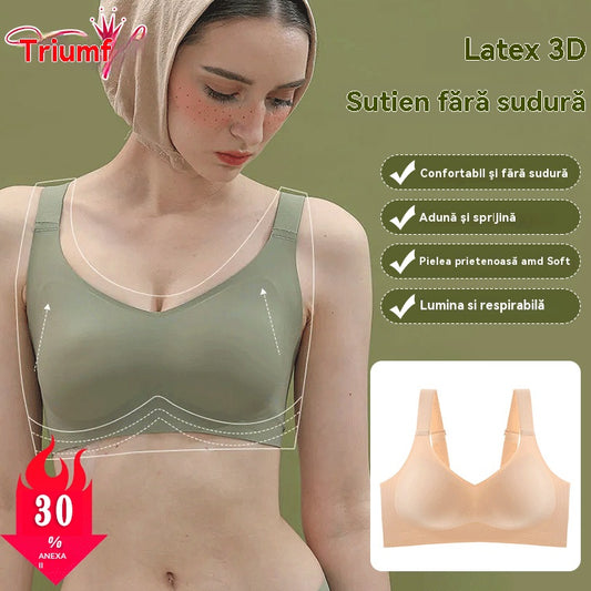 😍【Pachet de 4】Sutien pentru femei fără sârmă, confortabil și respirabil ❤️【40-120kg】 -- 3969552